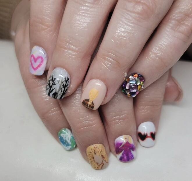 Hand-painted art set, a different design on every nail