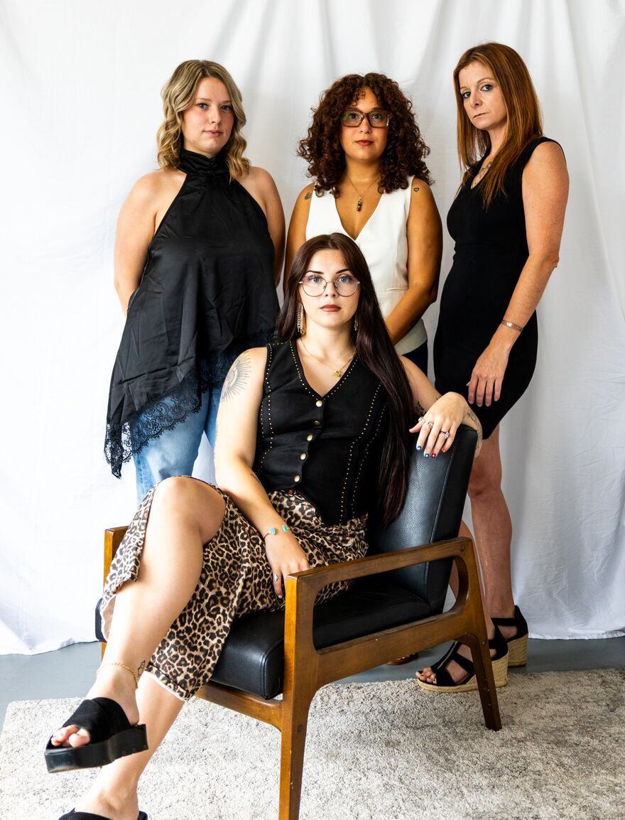 Brynn, AJ, Ashley and Alyssa, the four artists of Plush Beauty Bar
